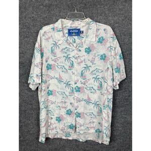 Chubbie's Men's Hawaiian Shirt Florida Flamingos XL Extra Large 100% Rayon